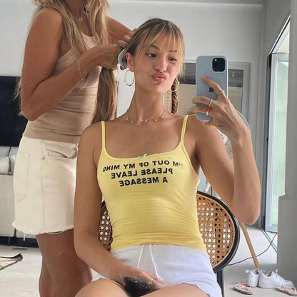 Yellow Print Tank Top