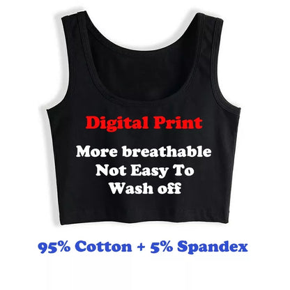 Cute Black Kanji Game Over Vaporwave Crop Top Tank Sleeveless Shirt Aesthetic Casual E-Girl Kawaii Korean Japanese Harajuku
