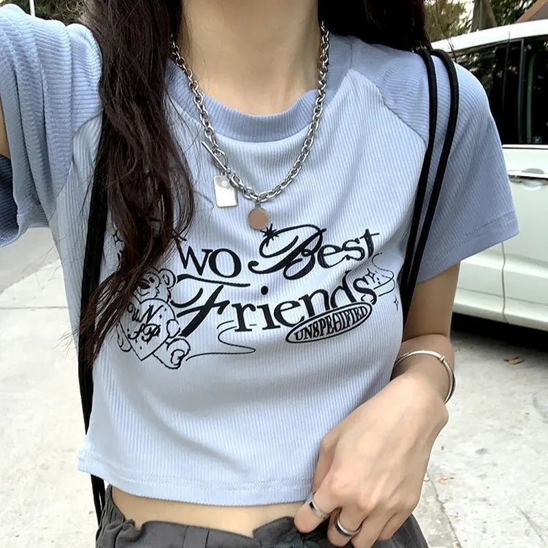 Pink Vintage Print Short Sleeve T-shirt