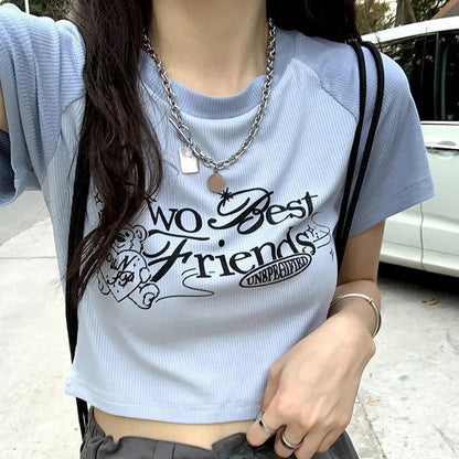 Pink Vintage Print Short Sleeve T-shirt