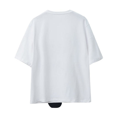 Cute Panda Bear Fleece Hungry Casual Summer Oversized Short Sleeve Tee Shirt T-shirt Top E-Girl Kawaii Korean Japanese Harajuku Streetwear