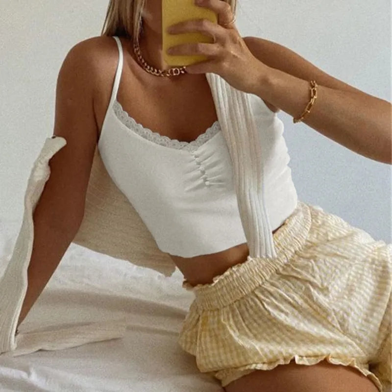 Lace Patchwork Tank Top