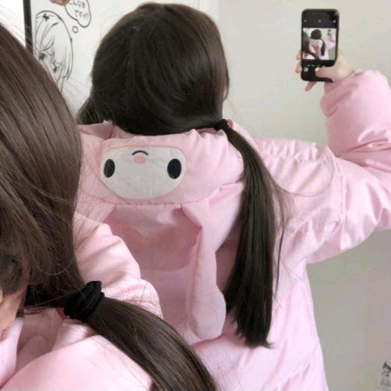 Pink Japanese Anime Puffy Winter Jacket