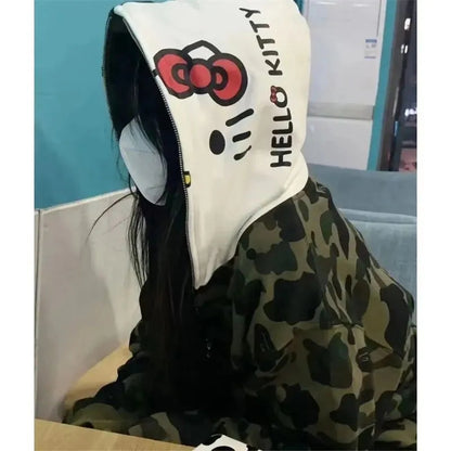 Kitty Cat Camouflage Hooded Sweatshirt