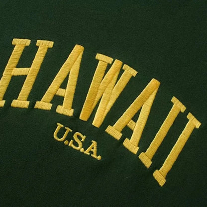 Hawaii Letter Embroidery Sweatshirt