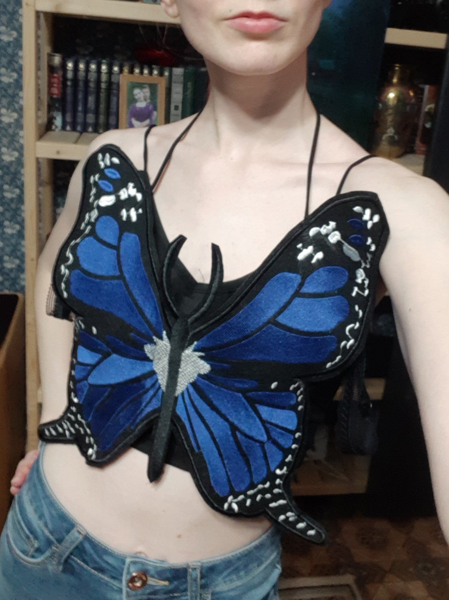 2PCS Butterfly Backless Crop Top