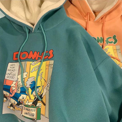Cute Comic Cartoon 90s Vintage Retro Oversized Loose Hoodie Sweatshirt Pullover Sweater Casual E-Girl Kawaii Korean Japanese Harajuku Streetwear