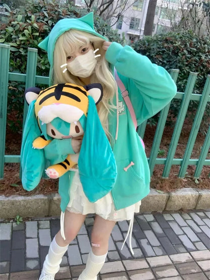 Blue Cat Ear Hoodie