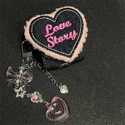 3D Denim Love Heart Coin Purse