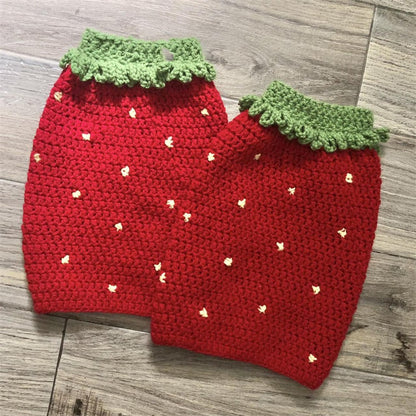 Strawberry Crochet Leg Warmers