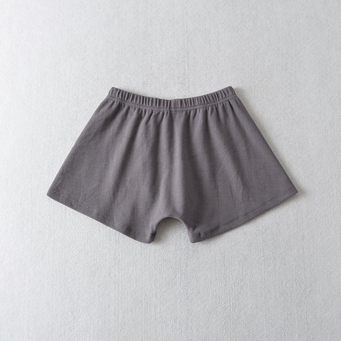 2PCS Pink Ribbed Button Long Sleeve Crop Top + Shorts