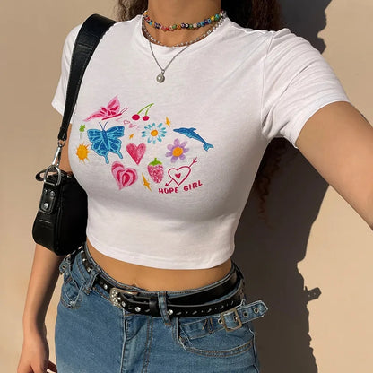 Dolphin Print Short Sleeve T-shirt