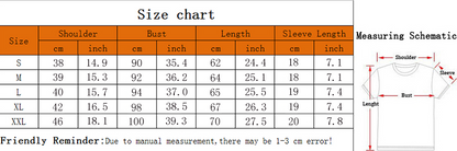 Cute White Funny Japan Power Line Print Loose Short Sleeve Short T-shirt Tee Top Summer Casual E-Girl Kawaii Korean Japanese Harajuku Streetwear