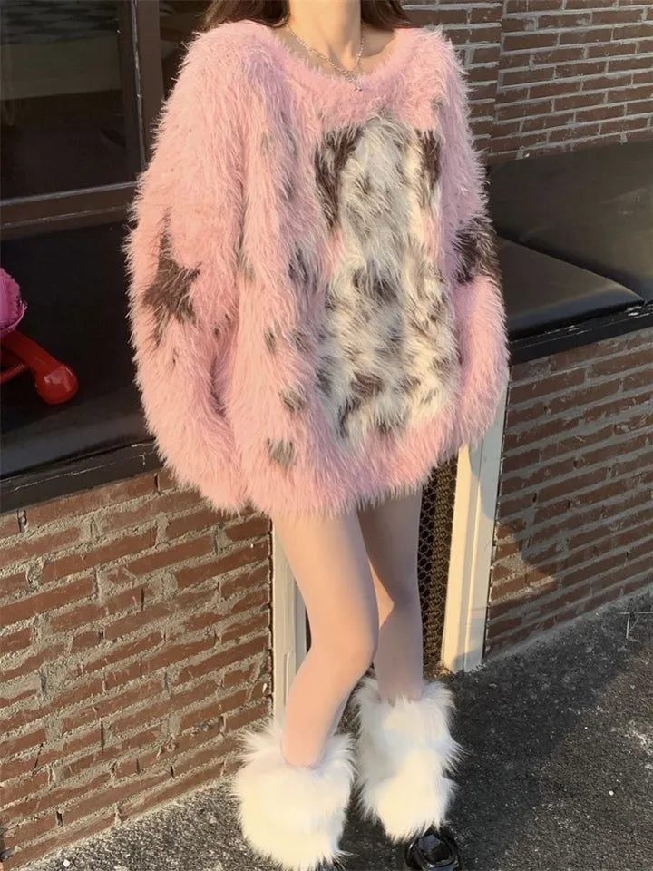 Pink Dog Fluffy Sweater