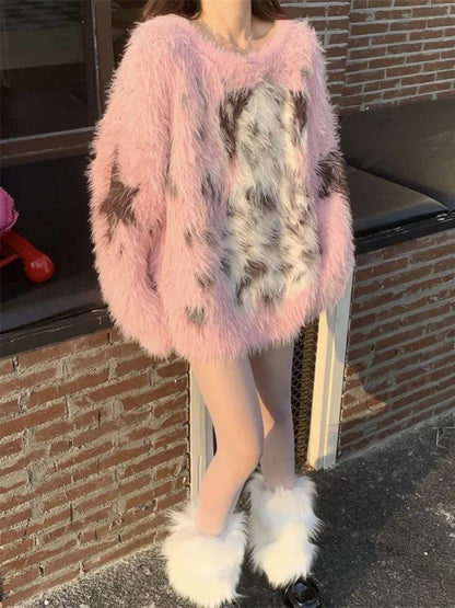Pink Dog Fluffy Sweater