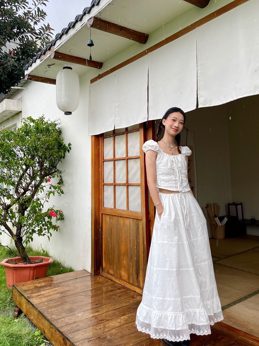 White French Tank Top + Skirt