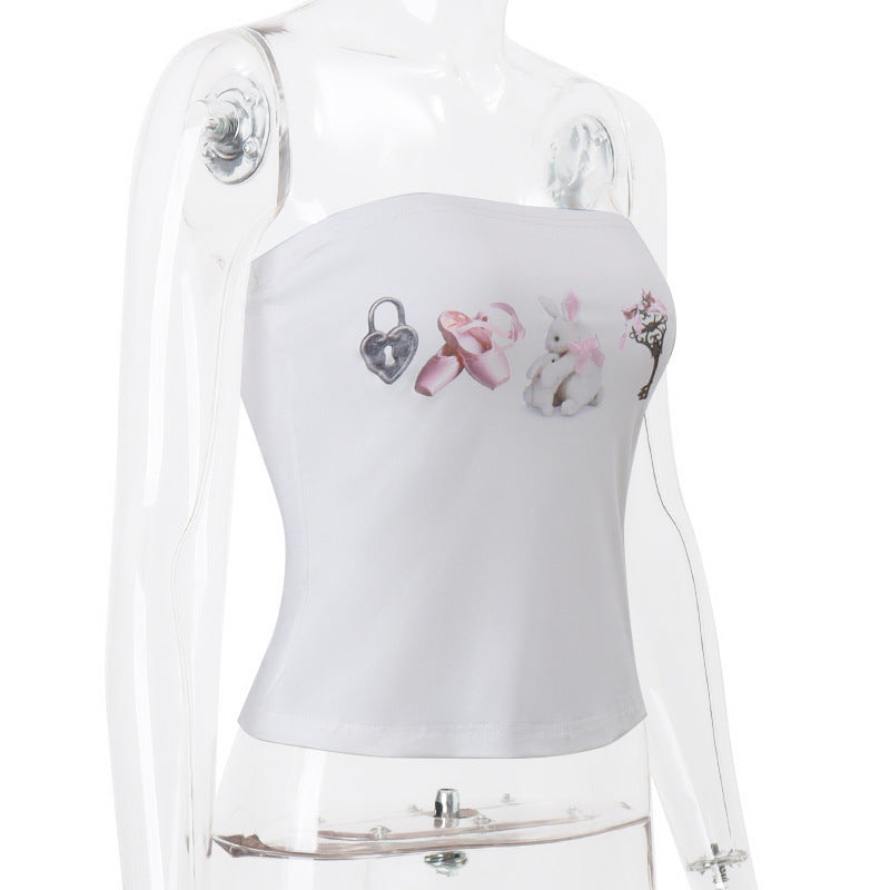 Ballet Print Tube Top