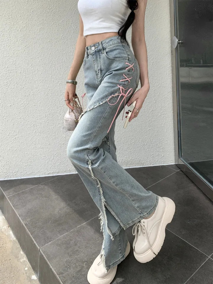 Sweet French High Waist Flare Pants