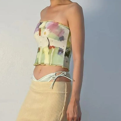 Tie Dye Colorful Tube Top
