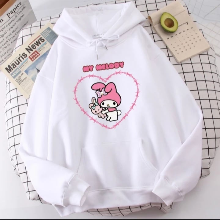 Cute Anime Japanese Cartoon Print Long Sleeve Hoodie