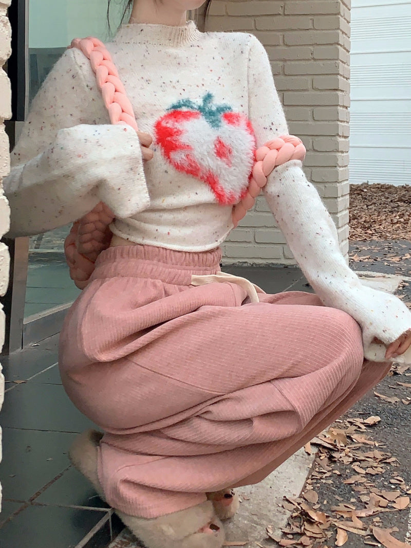 Strawberry Turtleneck Sweater