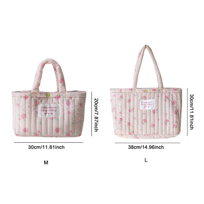 Flower Padded Tote Bag