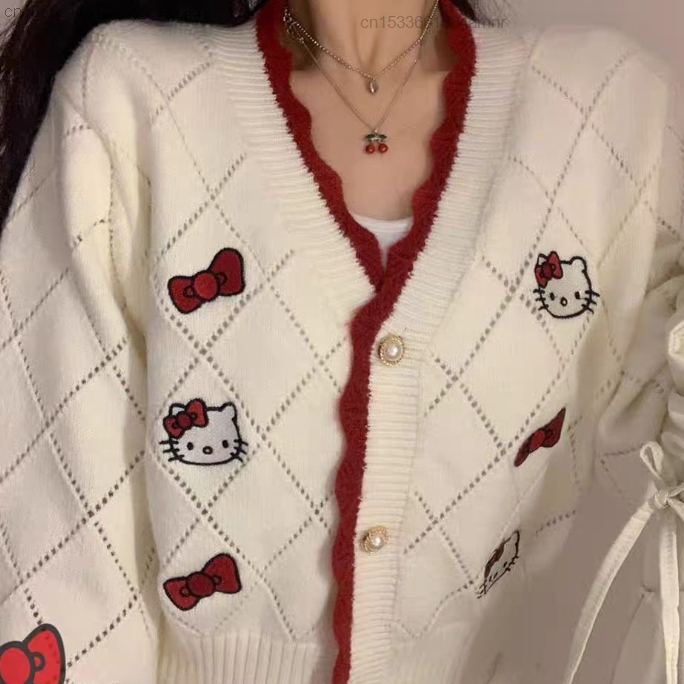 Cat Anime Print Cardigan