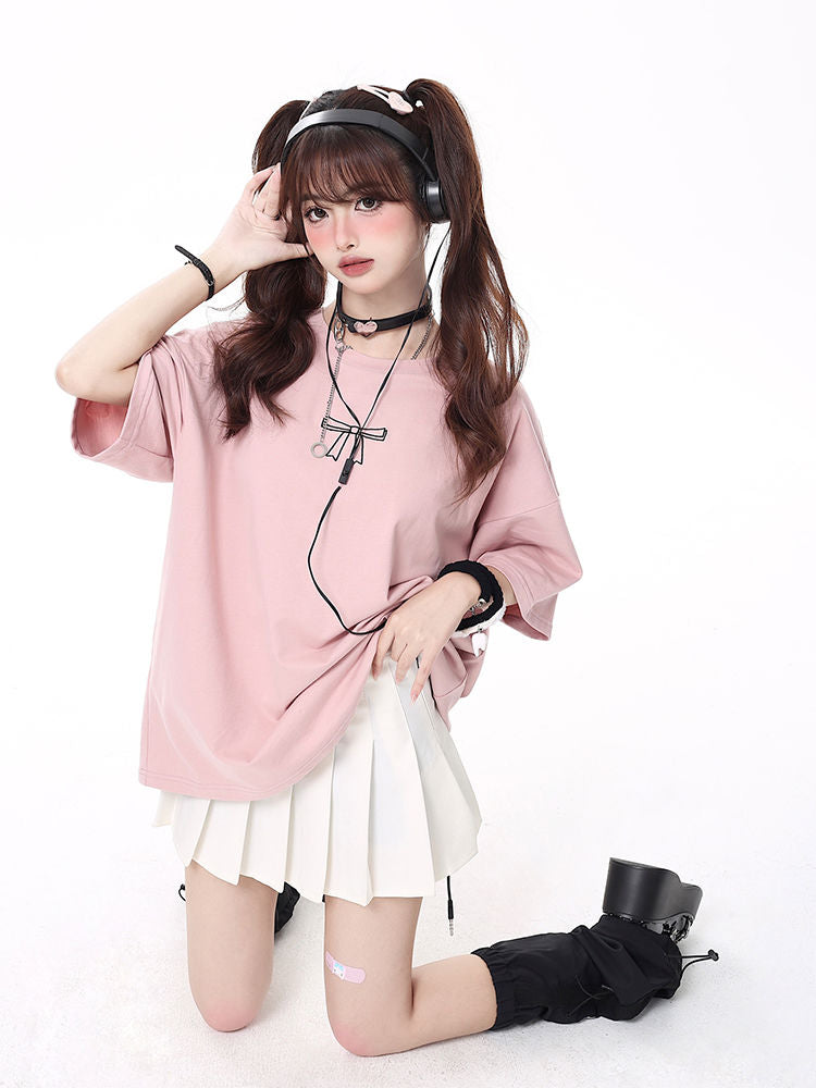 Bow Bandage Oversized Short Sleeve T-shirt