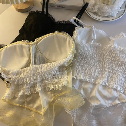 Spaghetti Strap Lace Corset Top
