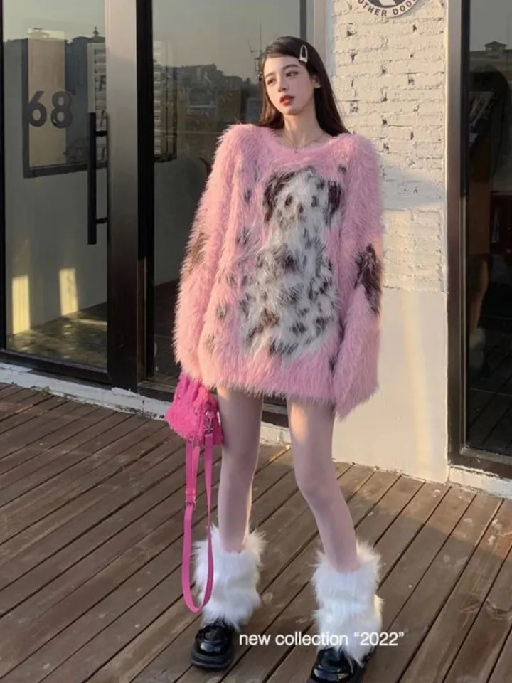 Pink Dog Fluffy Sweater