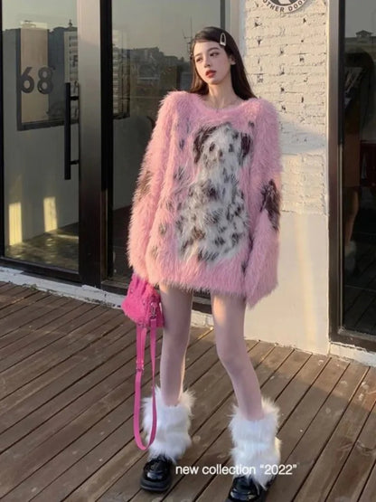 Pink Dog Fluffy Sweater