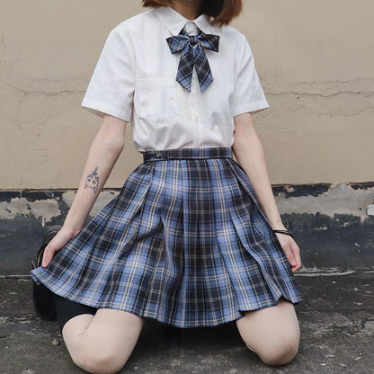 Purple Black Pleated Plaid Skirt Mini High Waisted School Girl Cosplay Sailor E-Girl Kawaii Korean Japanese Harajuku Streetwear