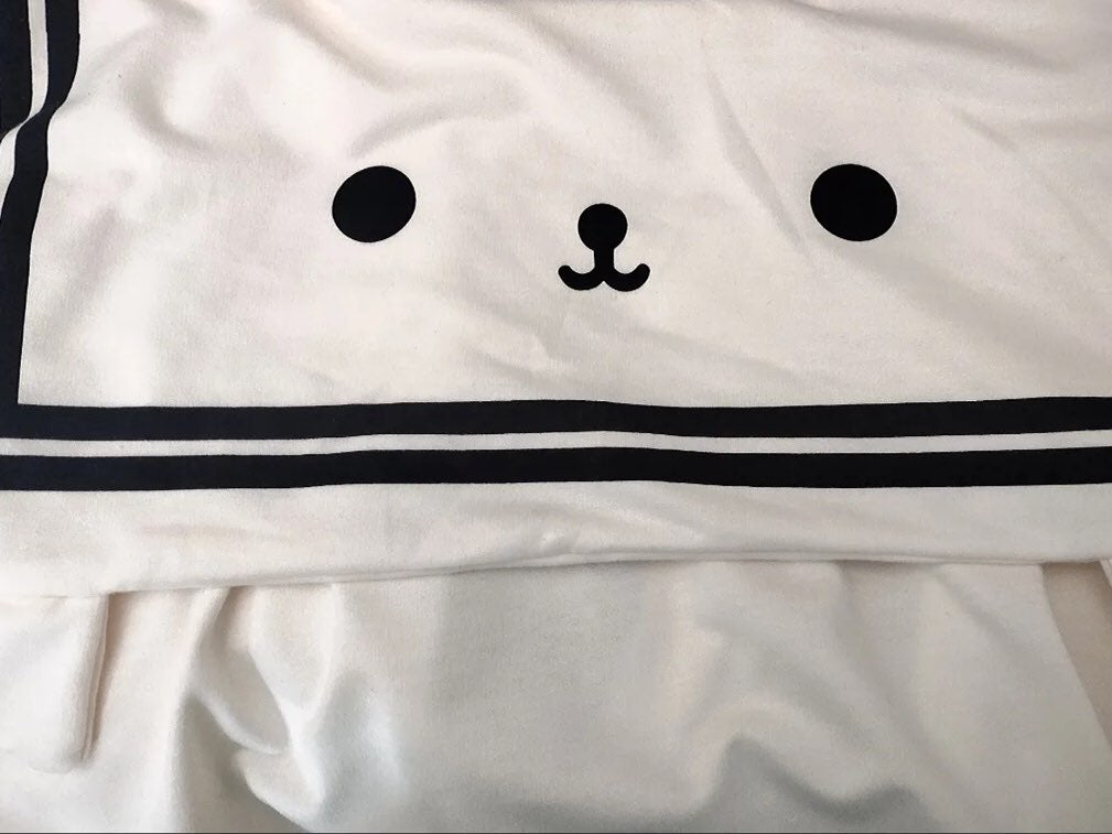 Kawaii Sailor Collar Zip Up Hoodie