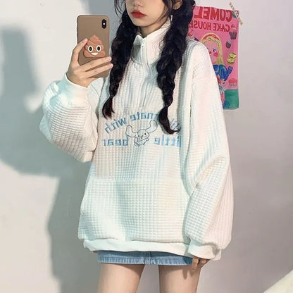 Japanese Anime Waffle Sweater
