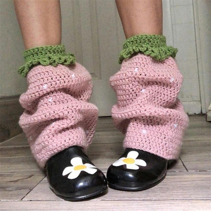 Strawberry Crochet Leg Warmers