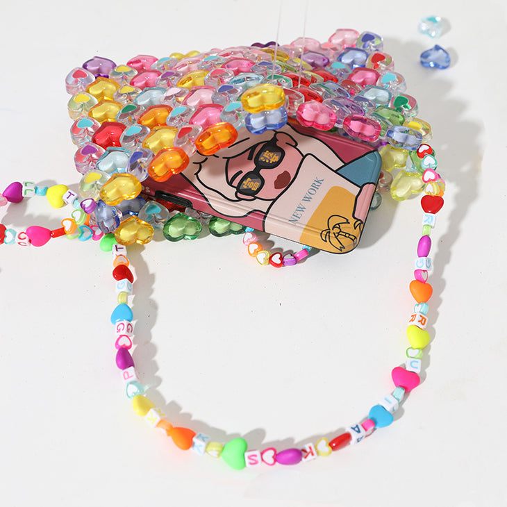 Jelly Heart Bead Handbag