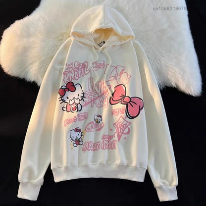 Graffiti Cat Print Hoodie