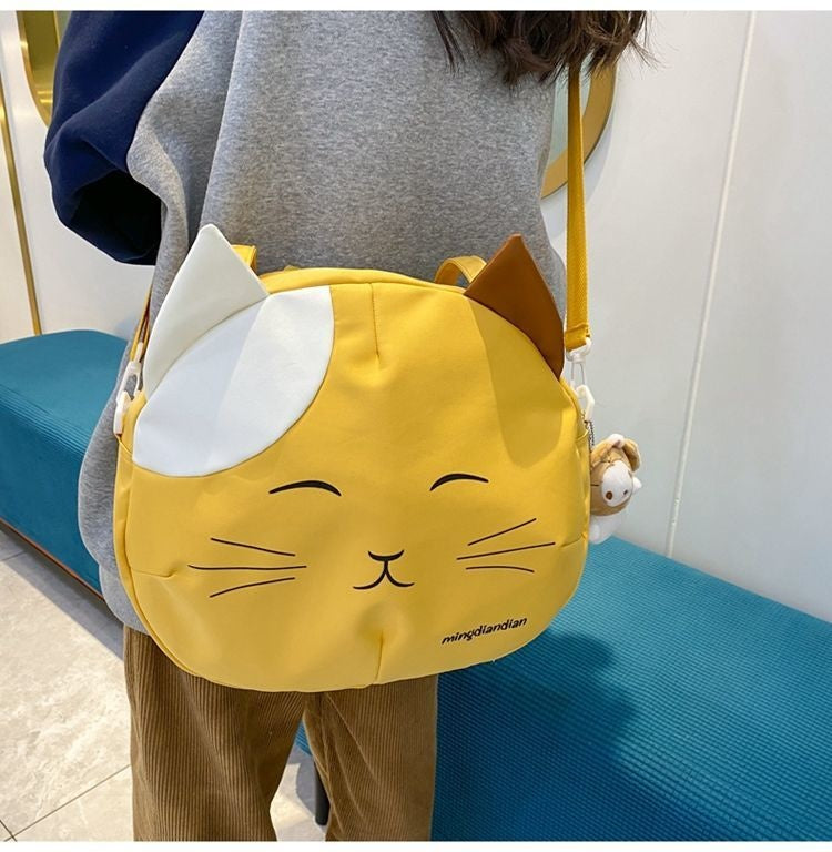 3D Cat Print Shoulder Bag