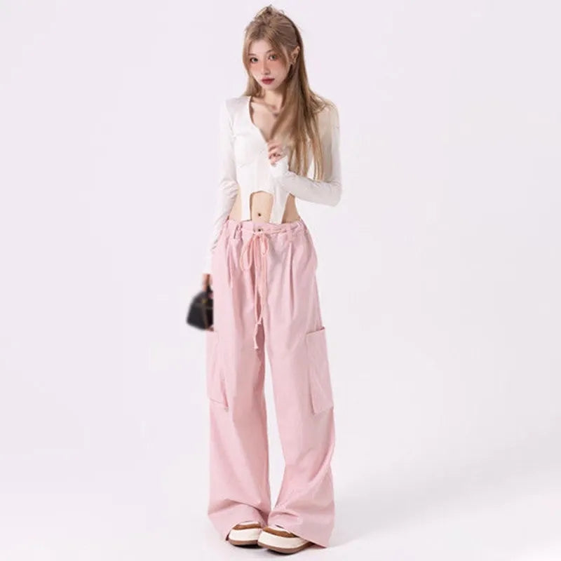 High Waist Wide Leg Cargo Pants