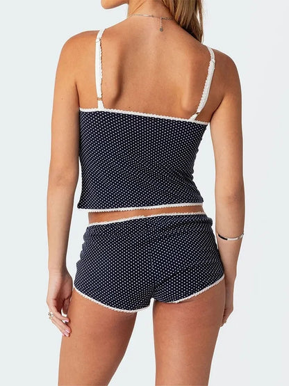 2PCS Polka Dot Pajama Set