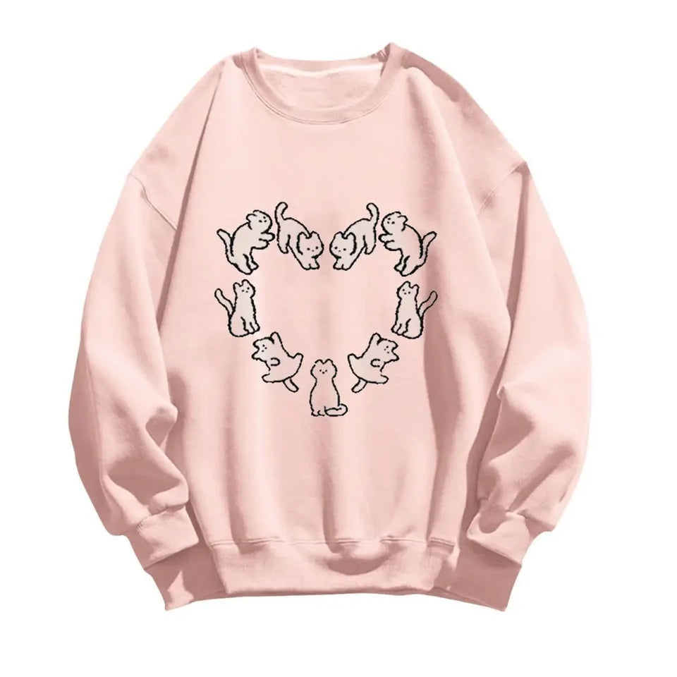 Cat Round Neck Sweater