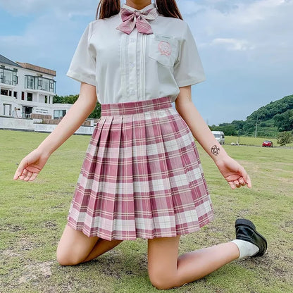 Tennis Plaid High Waisted Pleated Mini Skirt Sailor School Student Summer Bottoms E-Girl Kawaii Korean Japanese Harajuku Streetwear