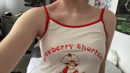 Strawberry Cartoon Print Tank Top