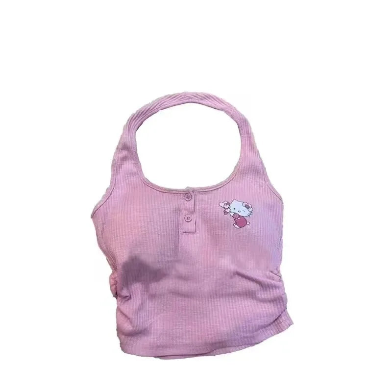 Kitty Cat Backless Tank Top