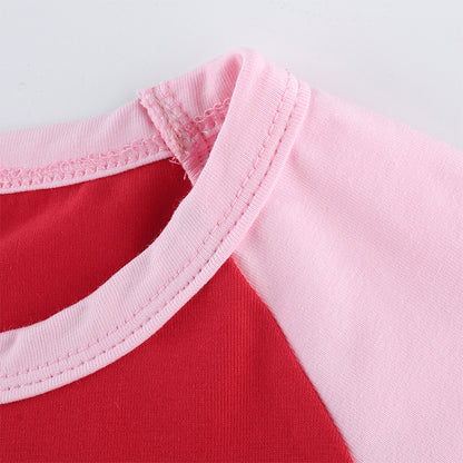 Cute Strawberry Embroidery Patchwork Short Sleeve Shirt Crop Top T-shirt Tee Casual Summer E-Girl Kawaii Korean Japanese Harajuku Streetwear