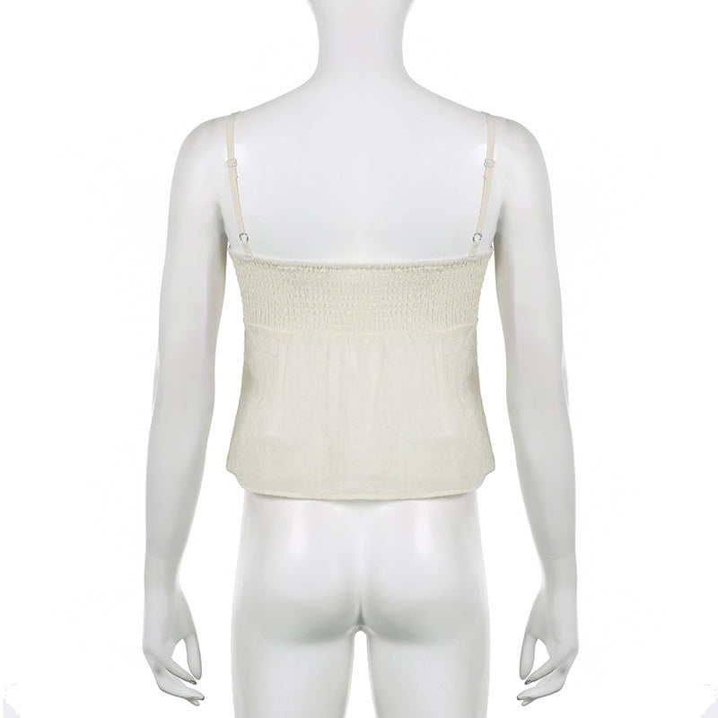 Yellow Double Layer Lace Up Top