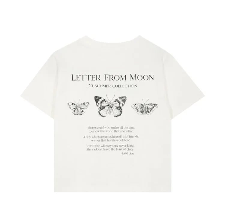 Butterfly Embroidery Short Sleeve T-shirt