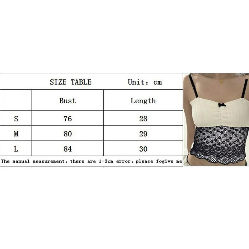 Black Mesh Bow Patchwork Tank Top