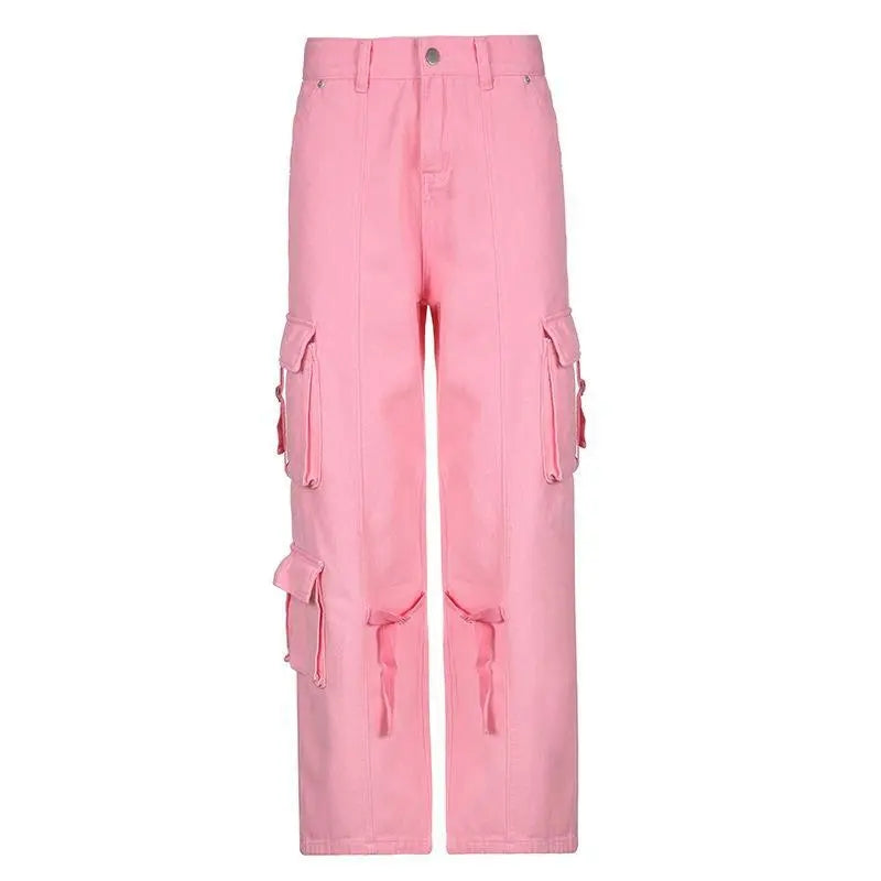 Pink Pocket Cargo Pants