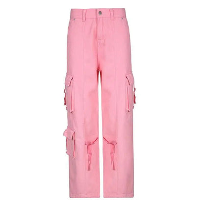 Pink Pocket Cargo Pants